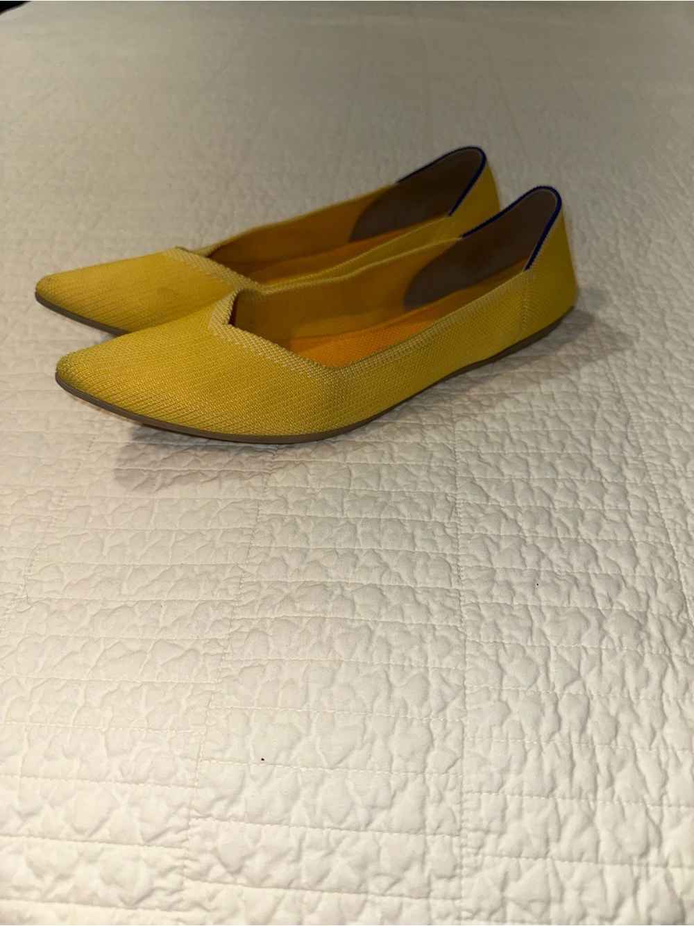 Rothy’s The Point Flat Marigold Mustard size 12 pointed toe - Picture 2 of 6